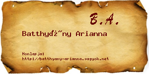 Batthyány Arianna névjegykártya